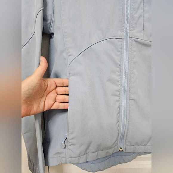 VTG Black Diamond Jacket Women’s Medium Blue Mock Neck Long Sleeve Full Zip GUC - Picture 6 of 10